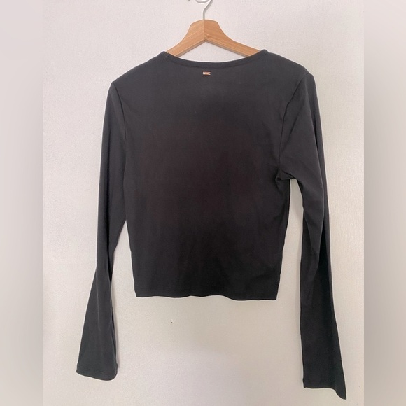 NWT PINK FITTED BLACK LONG SLEEVE SHIRT SIZE LARGE - Picture 4 of 4